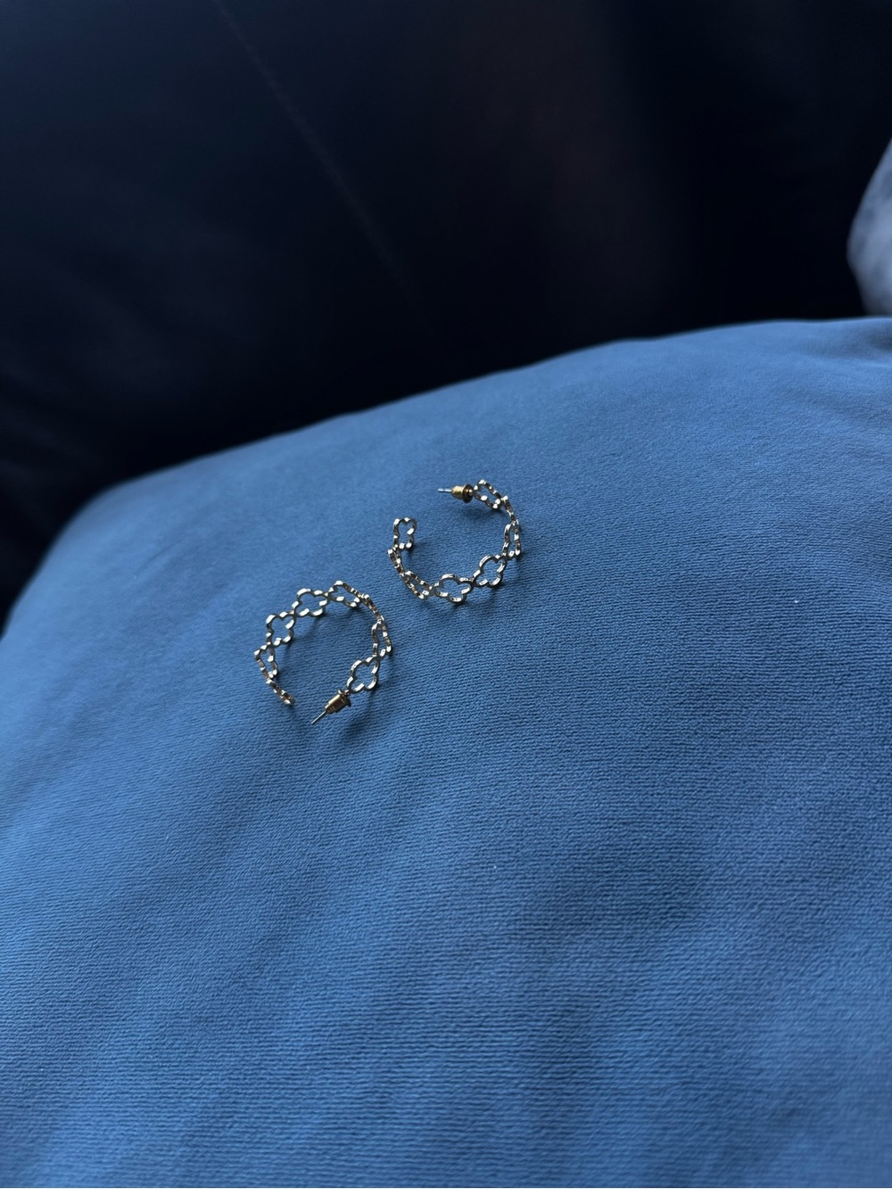 Delicate Gold Floral Hoop Earrings - Women's Jewelry